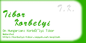 tibor korbelyi business card